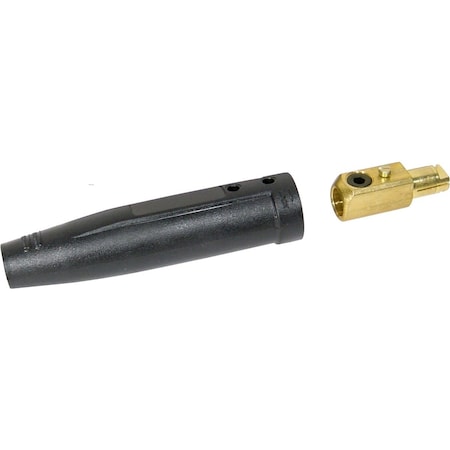 Powerweld Tweco Style Cable Connector, Male, No 1/0 and No 2/0 2MBP-M